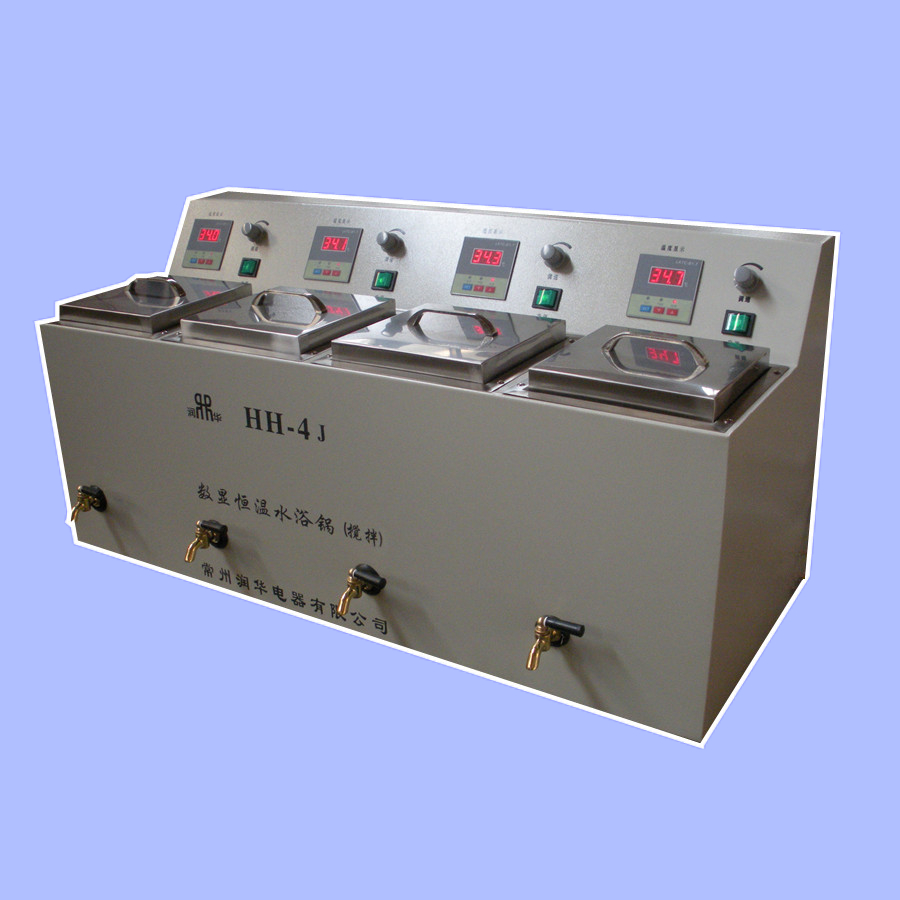 攪拌水浴鍋 HH-4AJ獨立控溫 獨立攪拌器 智能P.I.D.控制 大功率磁力攪拌 用儀器選潤華